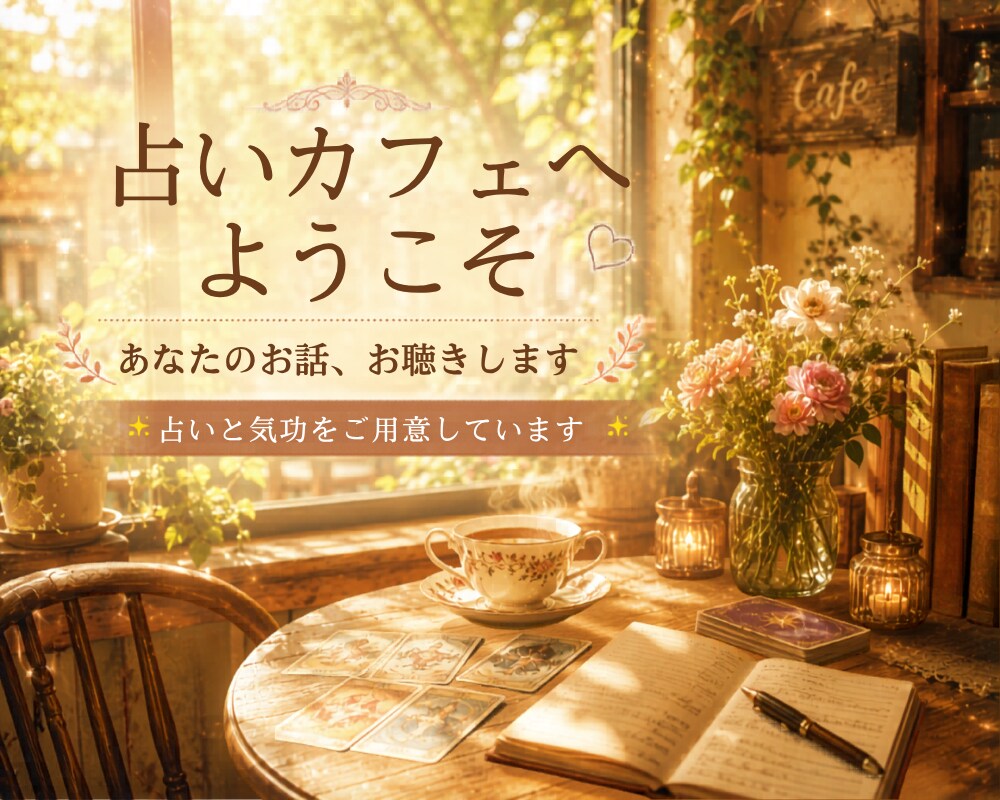 占いカフェへようこそ☆あなたのお話、お聴きします 占いと氣功を用意してお待ちしています✨数分～気軽にどうぞ✨ イメージ1