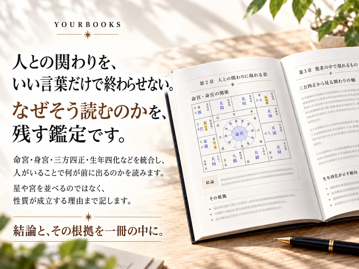紫微斗数で「人とのあいだの私」を一冊の本にします 人がそこにいるとき、あなたの何が動き出すのか イメージ4
