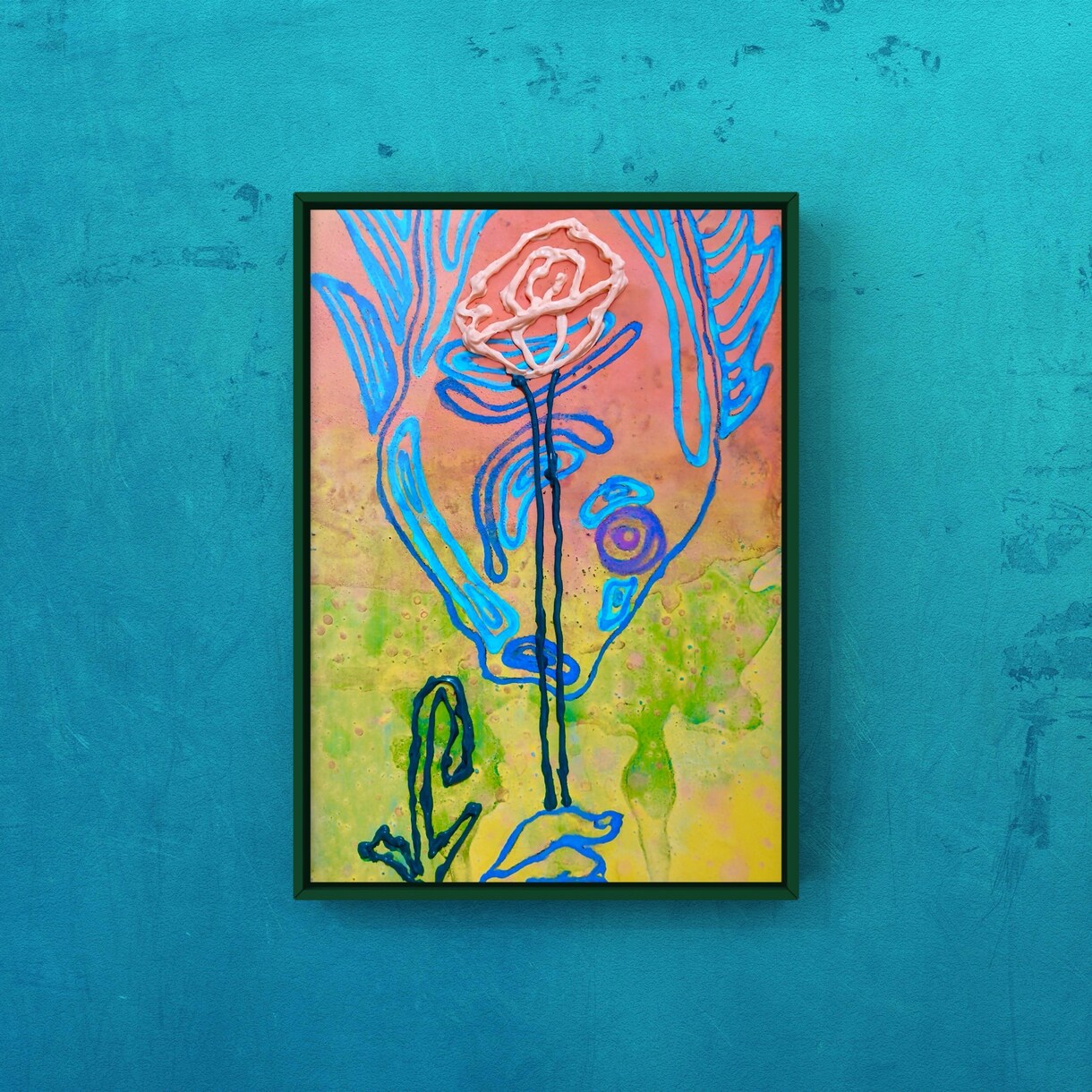 特徴的なインテリアアート描きます 独創的な抽象日本画をお部屋に飾りませんか？ イメージ1