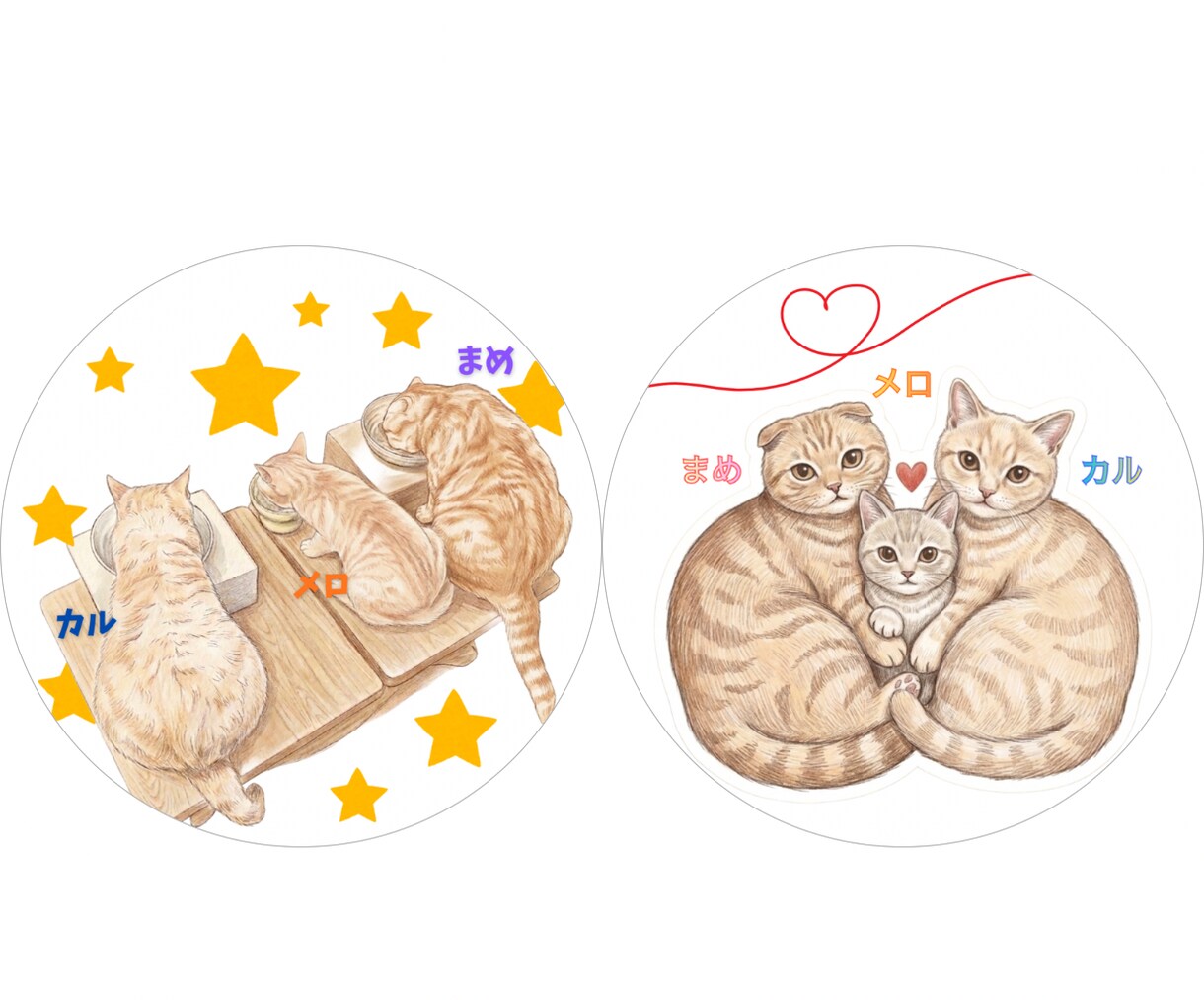 世界に1つ！ペットの個性をステッカー風に制作します 由来・性格・好きな色でデザイン♪猫犬小動物もデータで納品！ イメージ6