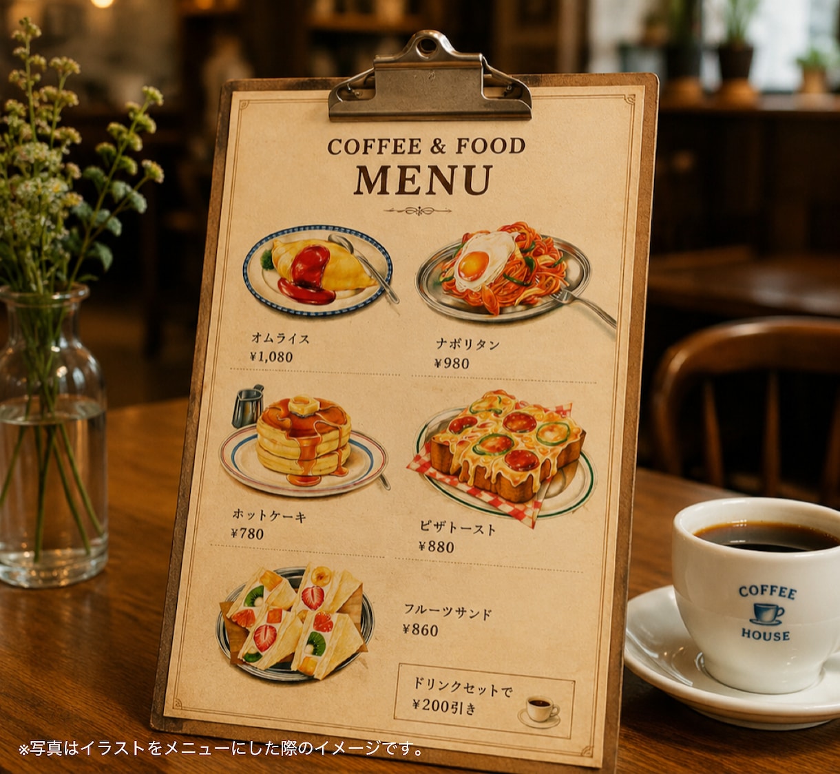 おもわず食べたくなる食べ物イラスト描きます 【飲食店様向け】メニュー・POP・販促物を彩ります。 イメージ10