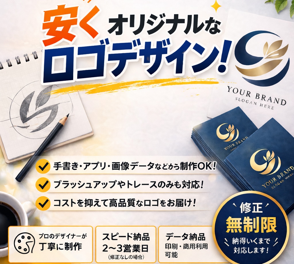 通常よりお安くロゴデザイン制作致します オリジナルロゴ制作費用を抑えたい方にオススメ！ イメージ1
