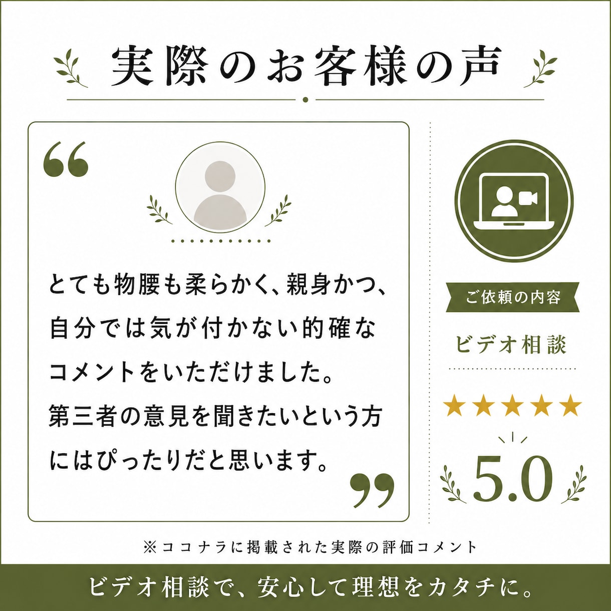 現役建築士が間取りの不安をビデオ相談で整理します 間取り確定前の最終確認や、直接話して相談したい方へ イメージ2
