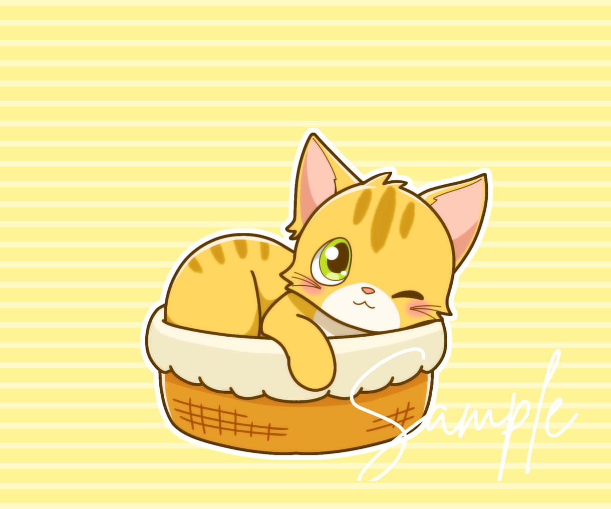 ゆるくてかわいい！猫ちゃんのイラストをお描きします アイコンやグッズにオススメ◎目を惹く可愛い猫のイラスト イメージ7