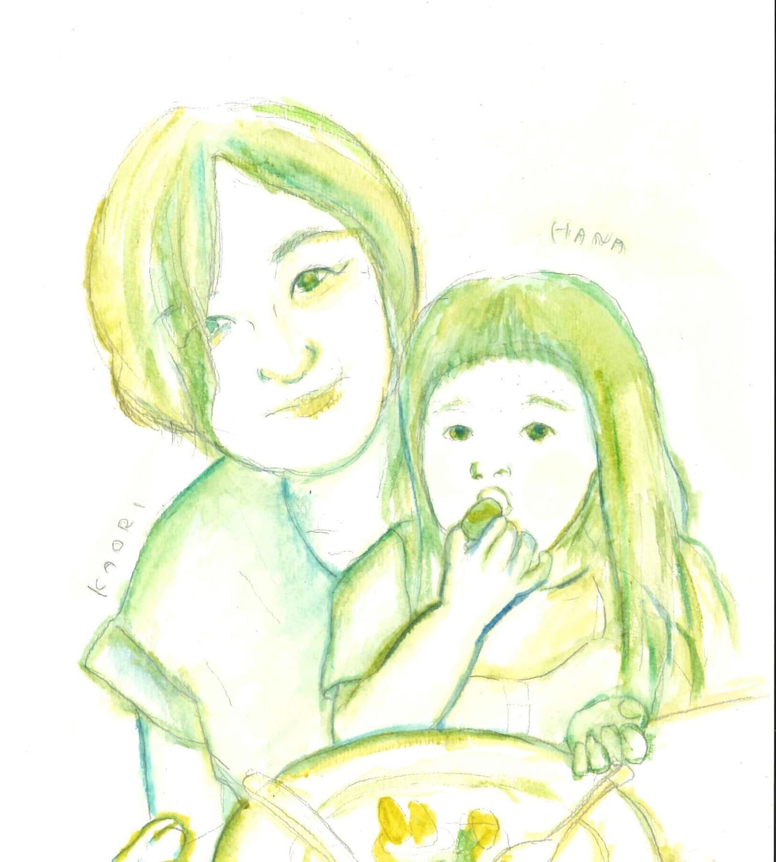 お試し価格★写真から水彩デッサンで似顔絵を描きます 結婚式やプレゼント、家族の記念に。 イメージ2