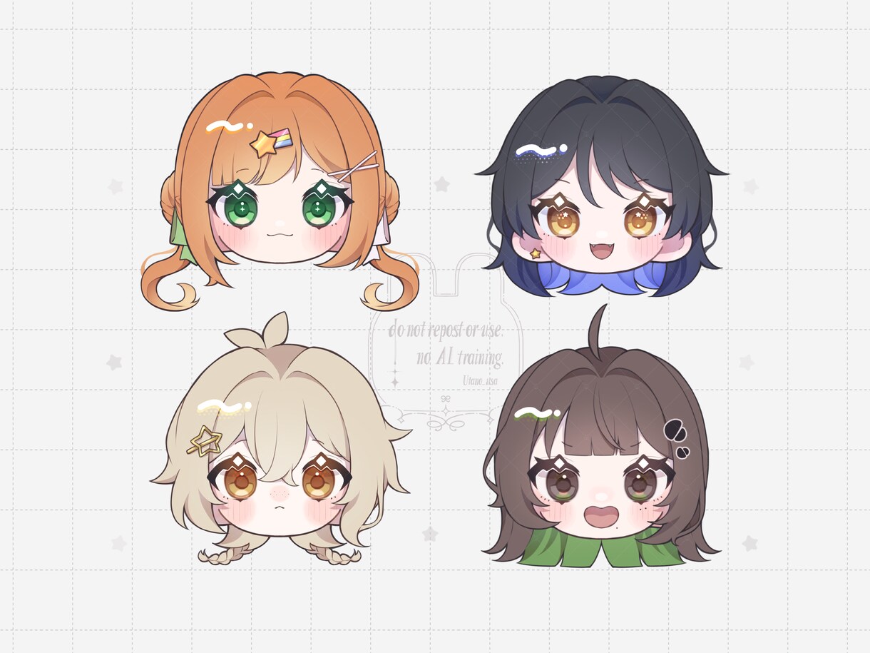 顔だけイラスト制作します 活動用やコテキャシート等にも！ イメージ3