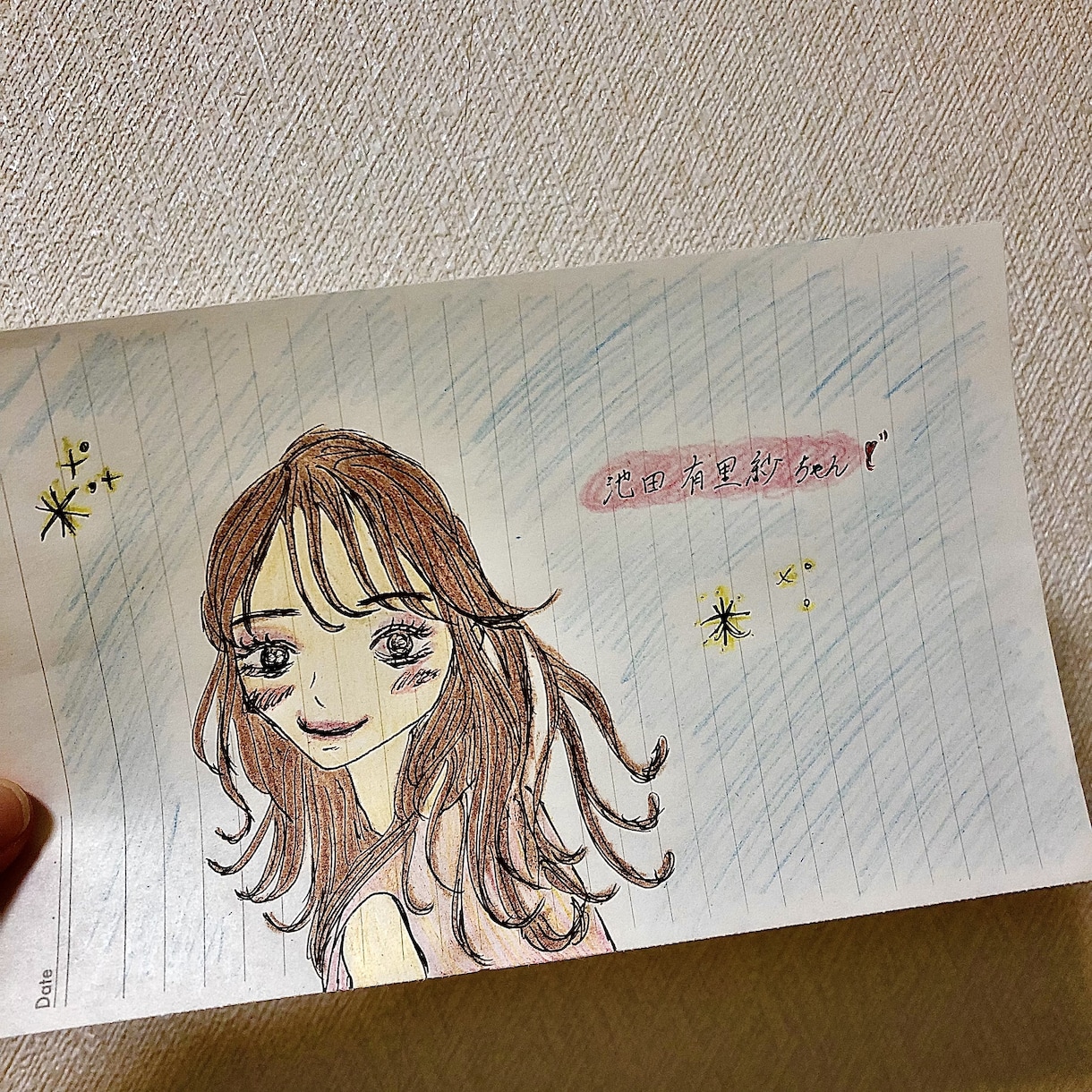色紙や紙に似顔絵描きます 贈り主の素敵な気持ちが伝わる温かい絵を描きます‪‪☺︎‬ イメージ8