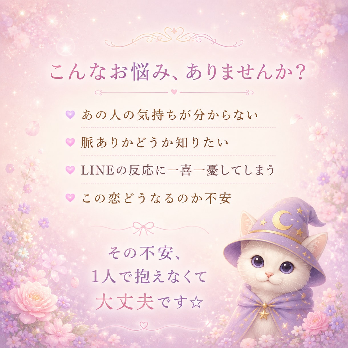 男性専用☆片思いの彼女の本音を今すぐ電話で占います 片思い/脈あり/告白タイミング/彼女の気持ち/恋愛 イメージ2