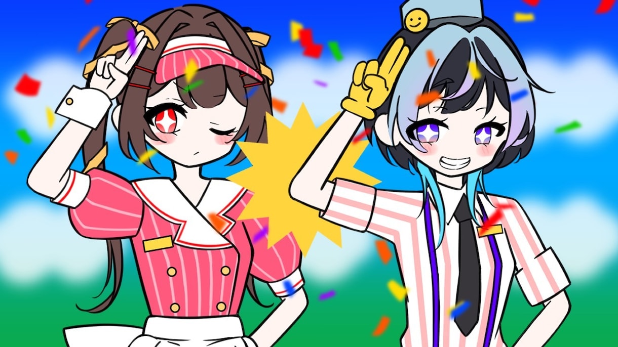 youtube【歌ってみた】サムネイラスト描きます あなたのビジュアルでサムネイラスト描きます。 イメージ2