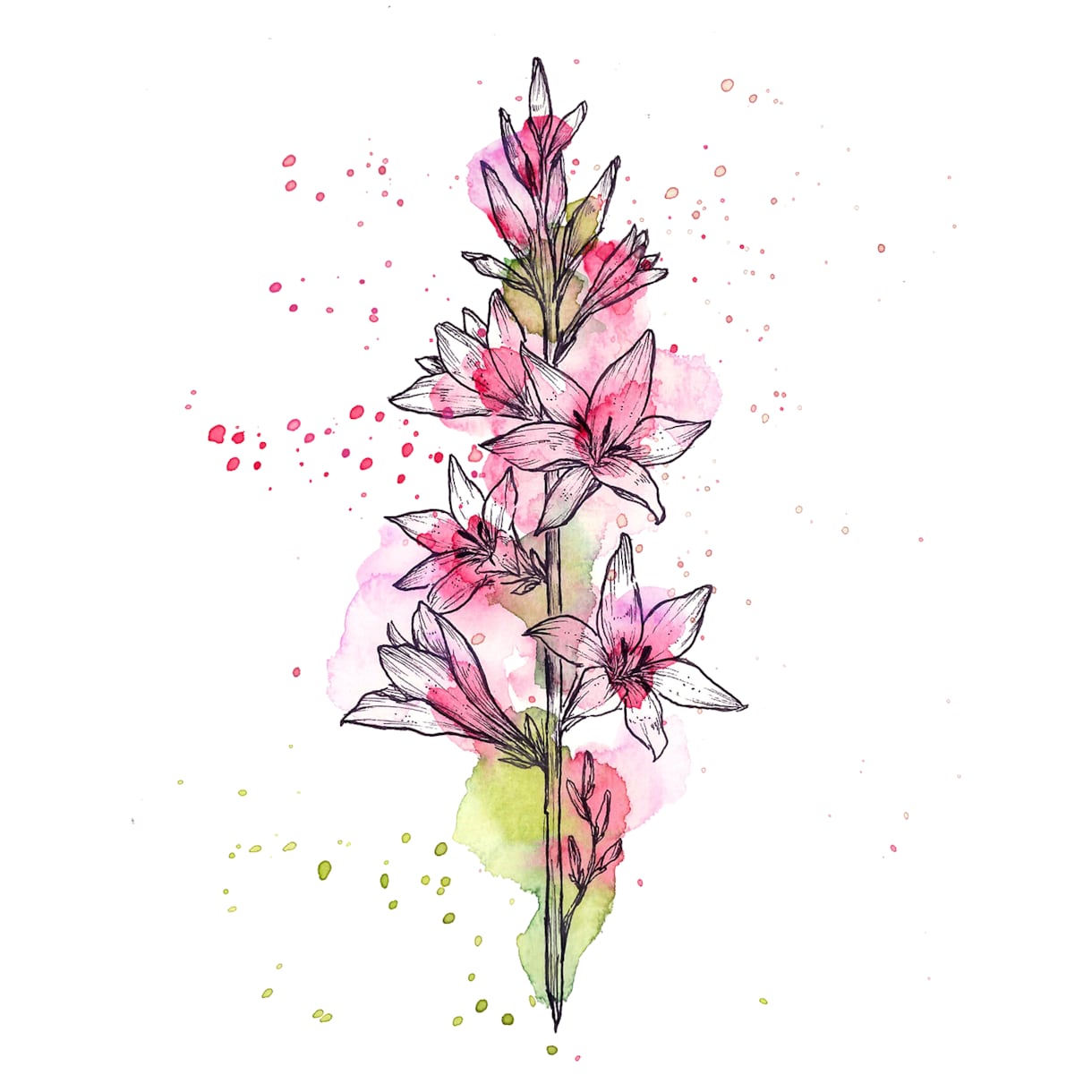 誕生花やお好きなお花の絵を描きます あなたに、大切な誰かに、世界に一枚だけの特別なお花を。 イメージ6