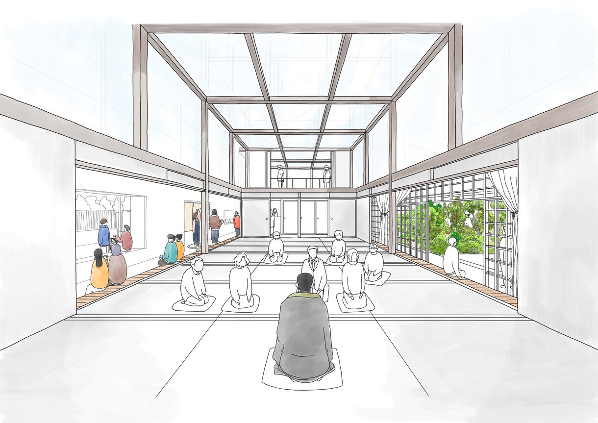 建築のパースを製作いたします 建築空間の魅力を手描きパースで表現します！ イメージ5