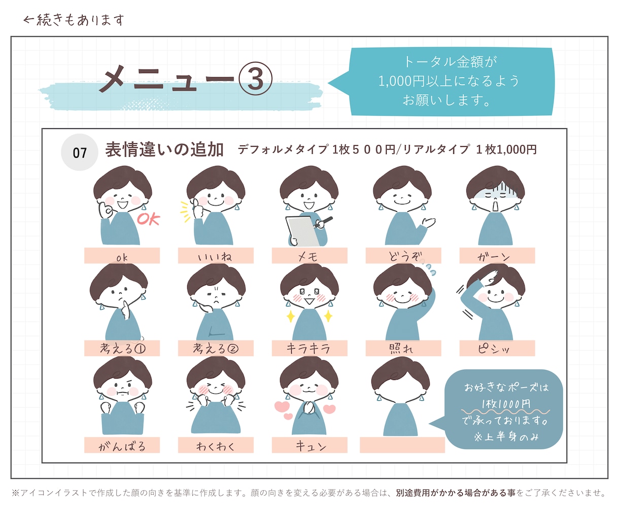 リピーター様専用！追加オプション承ります 購入いただいたイラストの修正や追加オプション承ります。 イメージ7