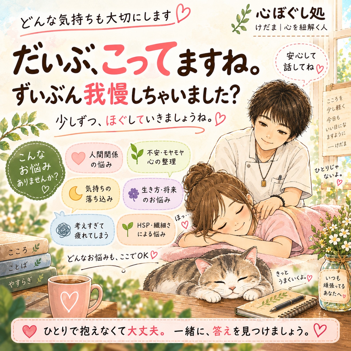 悩み相談｜誰にも言えない想い 静かにお聴きします 恋愛・家族・人間関係…否定せず丁寧に寄り添うテキスト相談 イメージ2