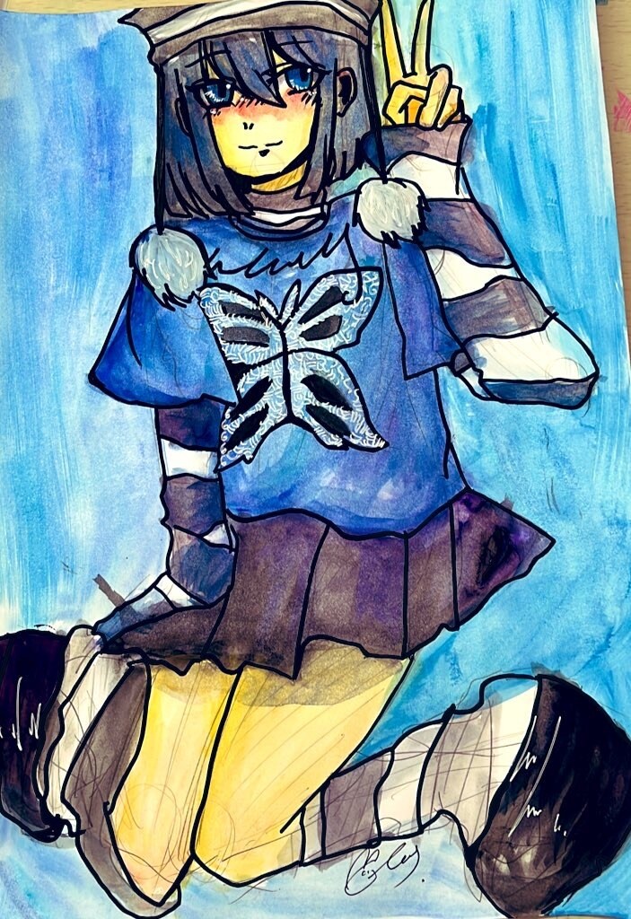 女の子のラフを提案して水彩で仕上げます 水彩で魅力的なイラストを描きます イメージ2