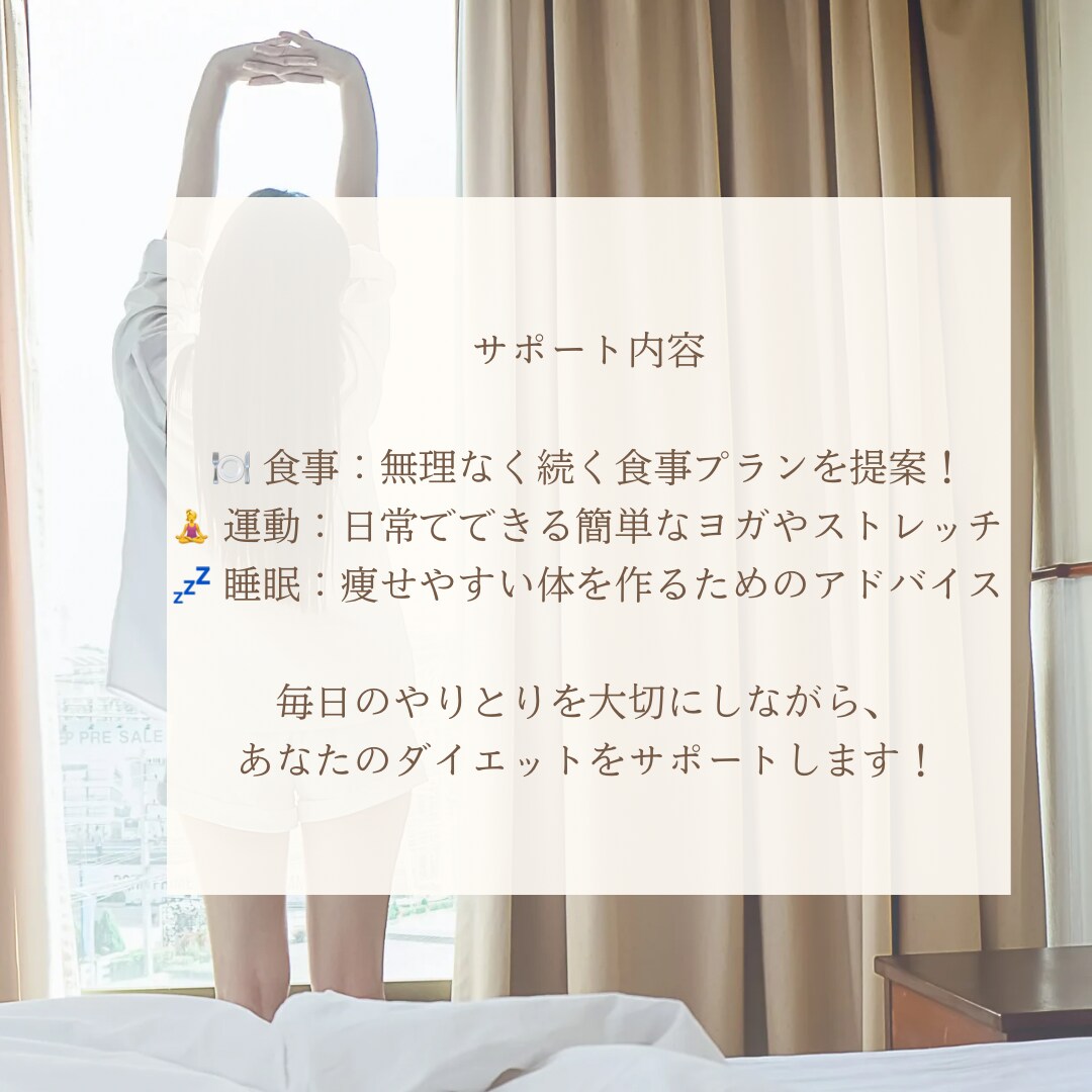 21日で自分を好きに！プロが一緒にダイエットします 管理栄養士が毎日個別サポートします。 イメージ4