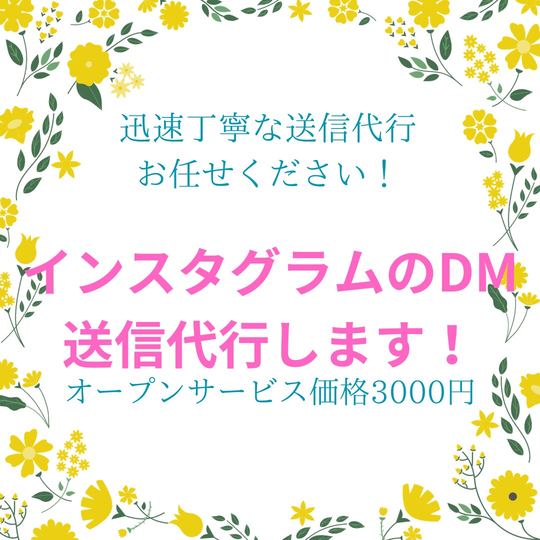 インスタグラムの送信代行致します 通常！サービス価格３０００円！ イメージ1