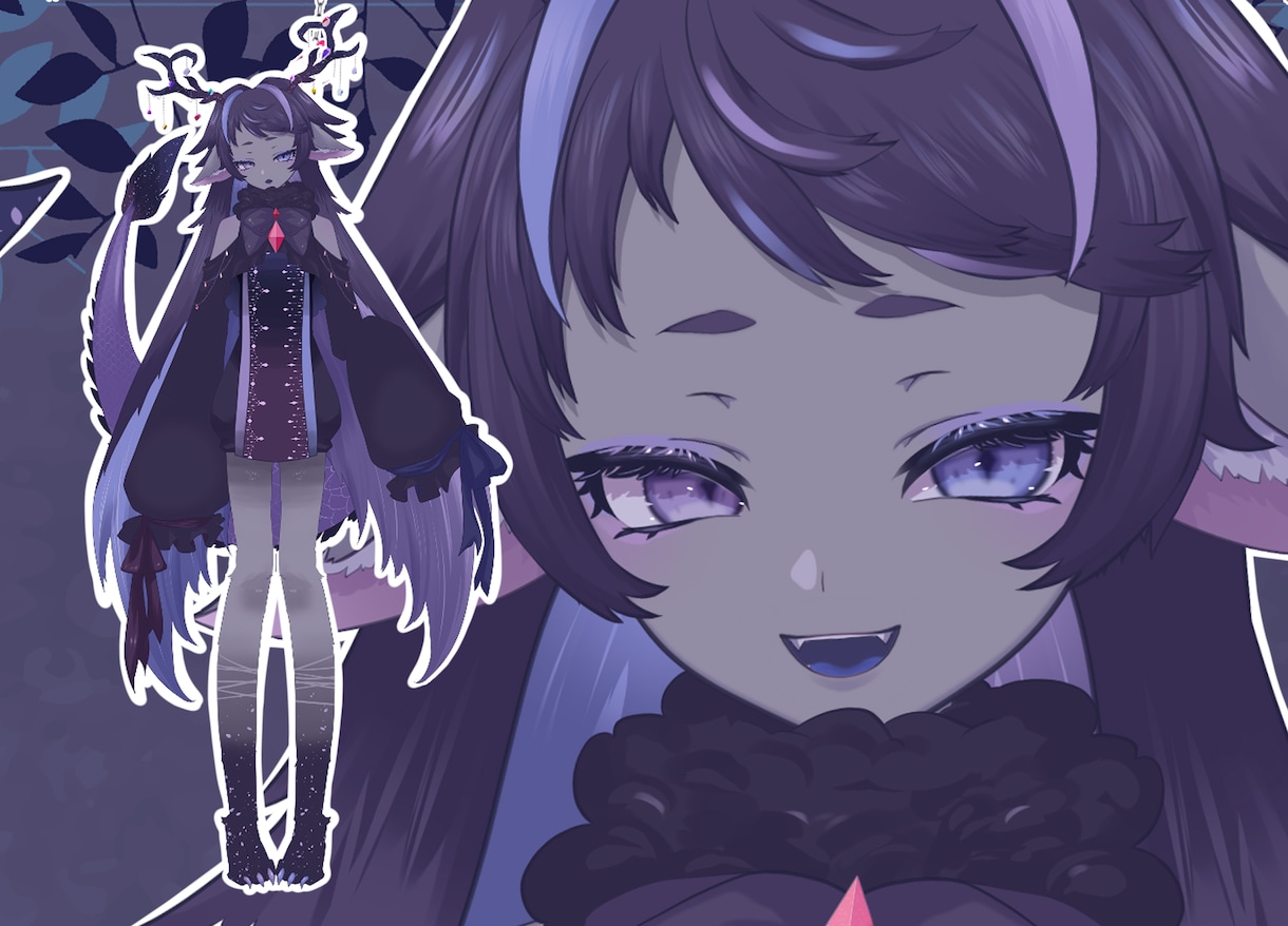 Vtuber用キャラクターを制作します 色ラフ修正無制限、全工程制作！ イメージ6