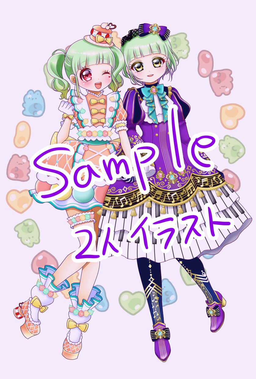 大きいサイズのイラストを描きます A4サイズ等、サイズの大きなイラスト作成、夢絵等 イメージ4