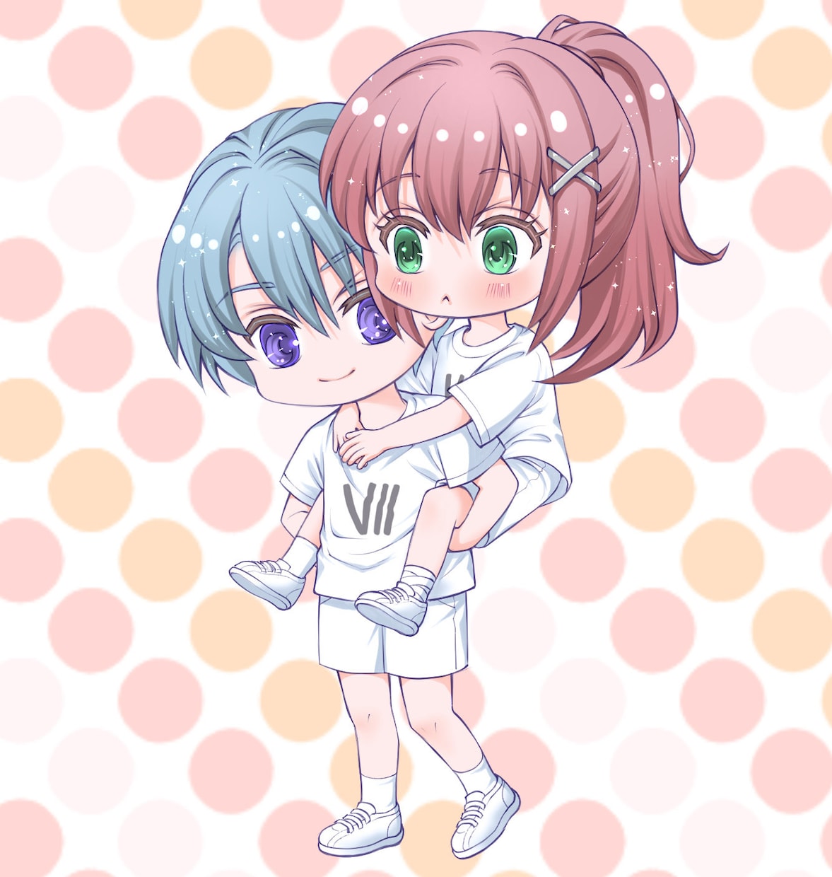 キラキラ可愛いミニキャラ描きます あなたのキャラをキラキラな可愛いミニキャラで描きます イメージ7