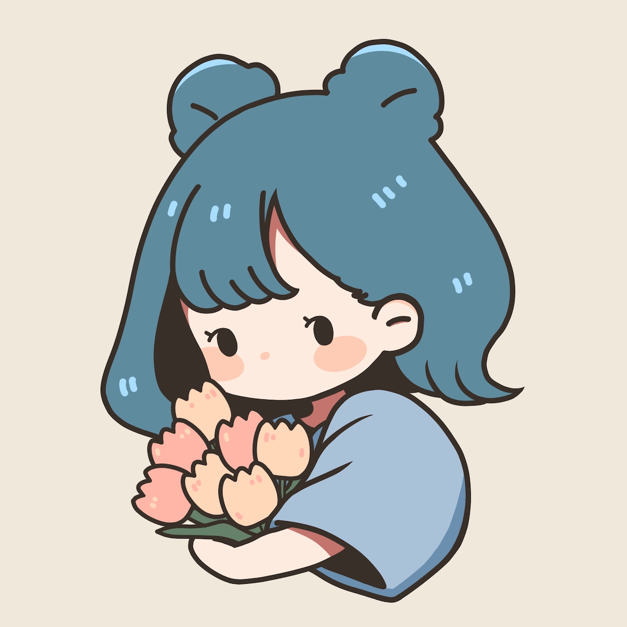 ポップでかわいいSNSアイコン描きます 他と差がつくアイコン｜プレゼント・名刺・ウェディングにも◎ イメージ1