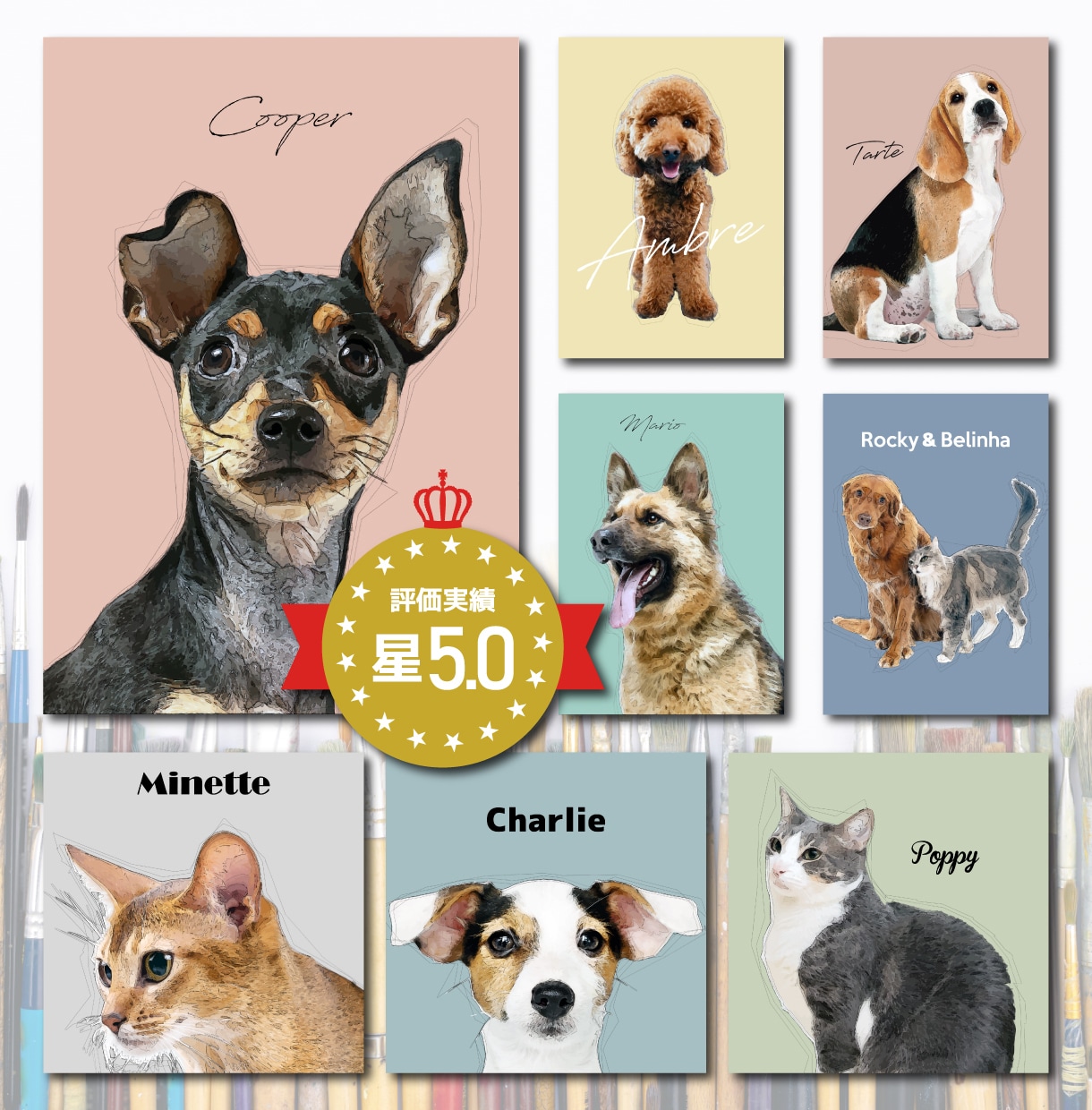 写真を元に愛するペットイラストを作成します 愛犬・愛猫・など愛するわが子をイラストにしませんか？ イメージ1