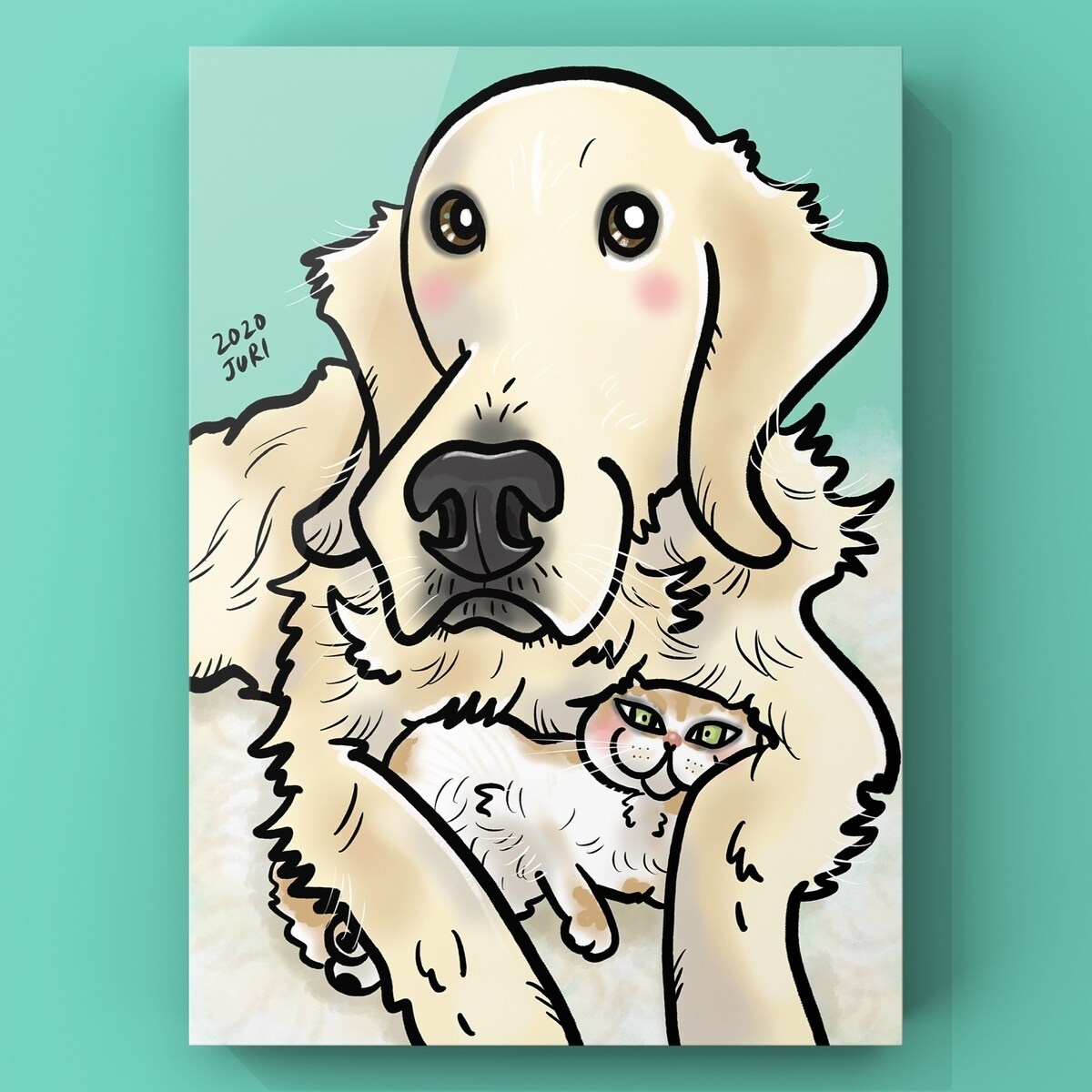 デジタル画でかわいいペットの似顔絵を制作します かわいくデフォルメしたペットのデジタル似顔絵です。 イメージ3