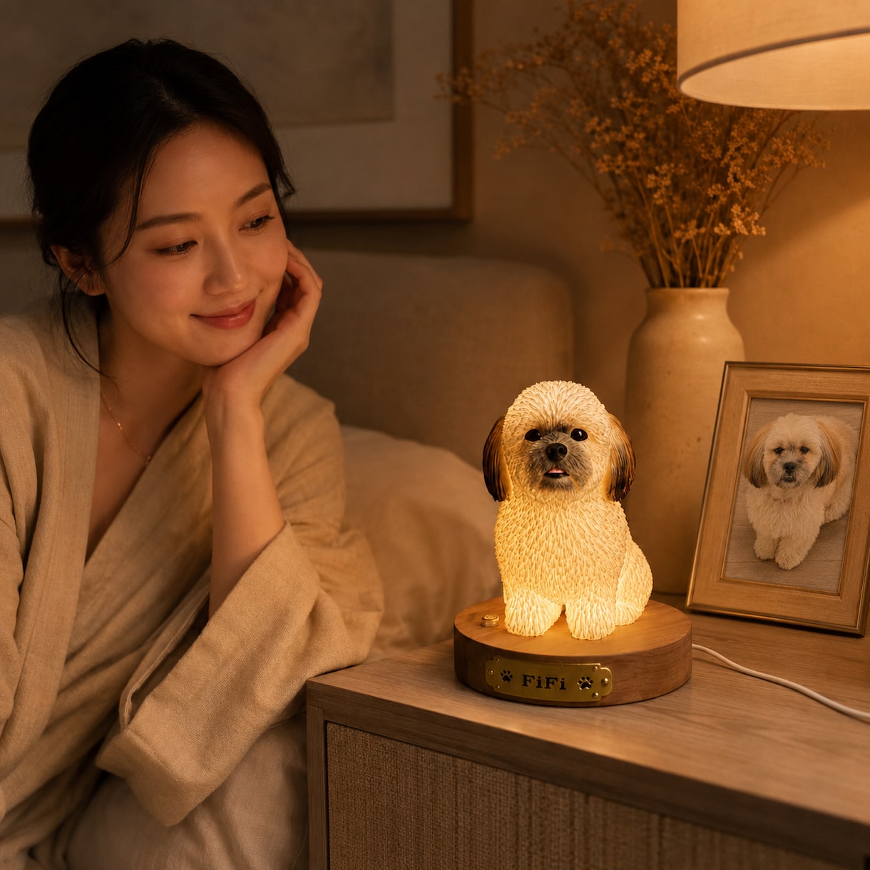 写真から愛犬・愛猫の3Dライトを制作しますます 人の手による3D造形と手彩色で忠実に再現 イメージ1