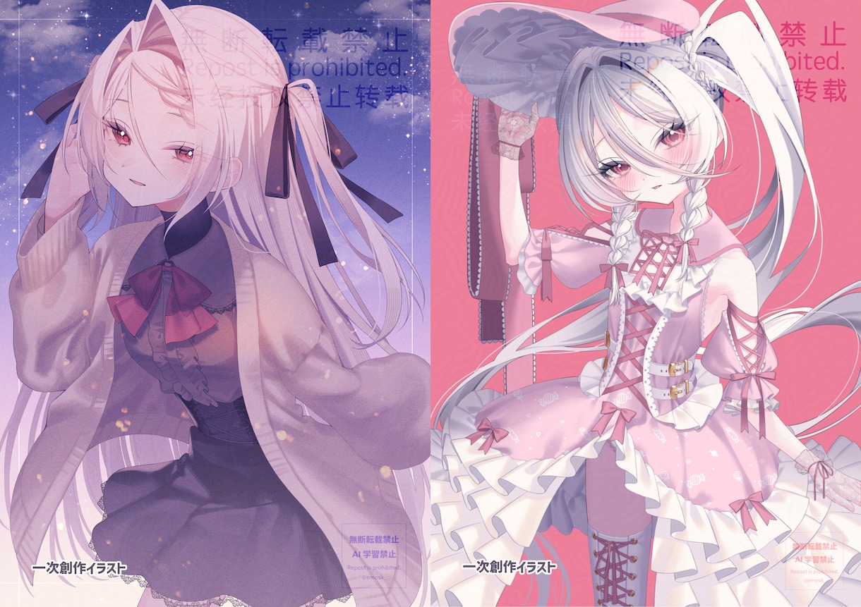 かわいく儚い女の子のイラストお描きします 空気感を大切にしたイラスト制作を行います。 イメージ5