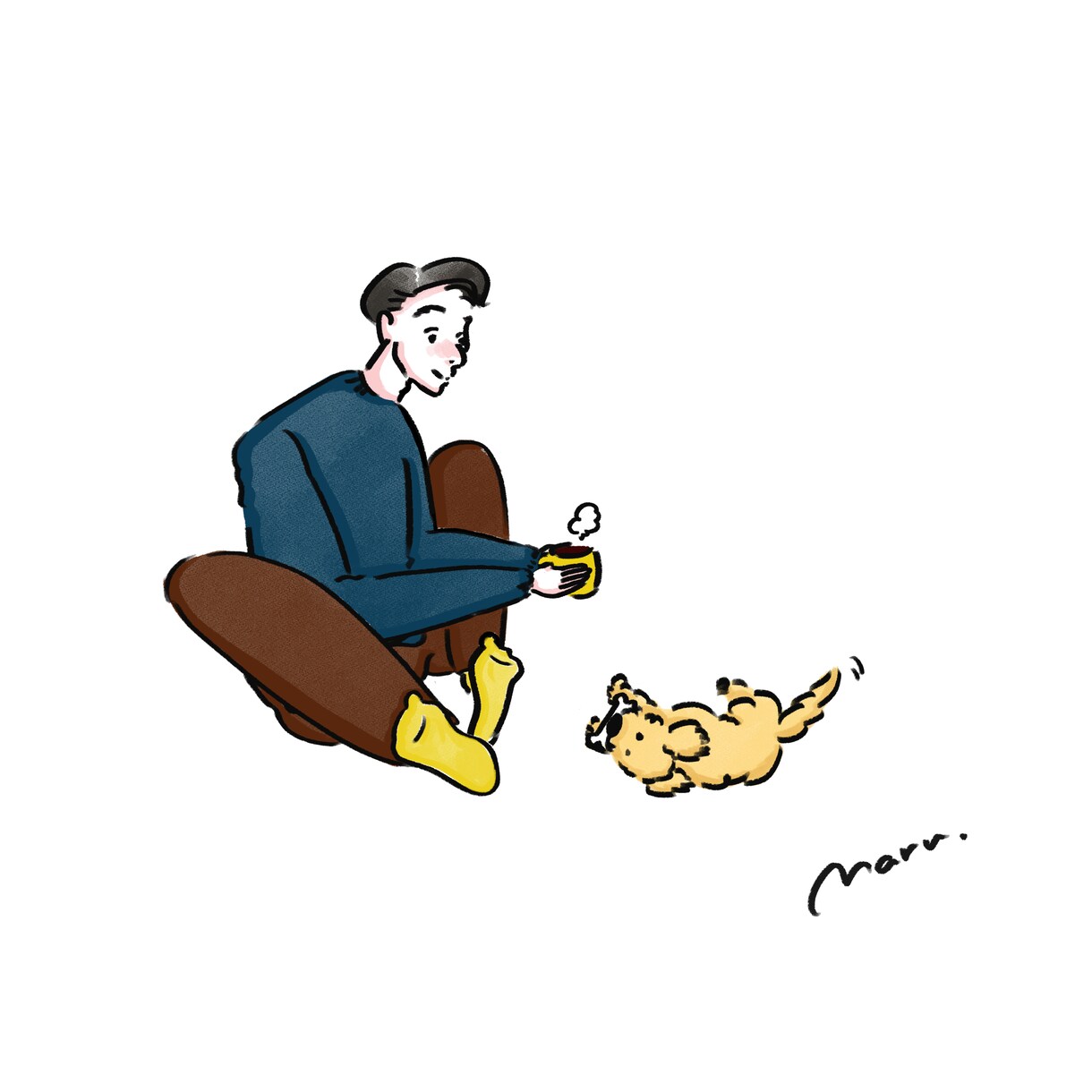 SNS等のアイコンや名刺に！似顔絵イラスト描きます シンプルながらもおしゃれな似顔絵！ペットもOK！文字入れ無料 イメージ9