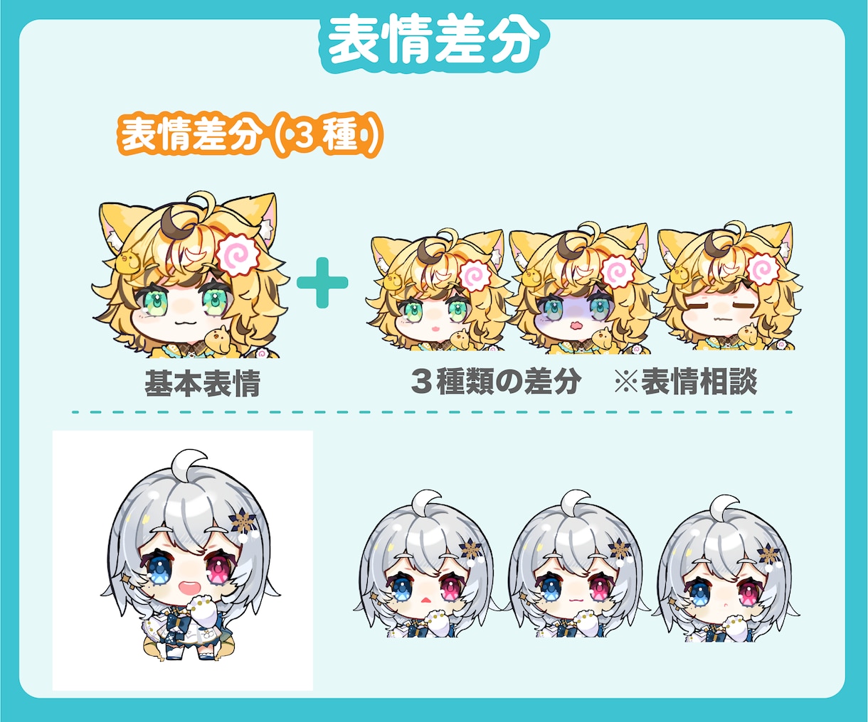 1.5頭身のSDキャラクター制作します チマっとかわいいSDキャラクター制作します！ イメージ3