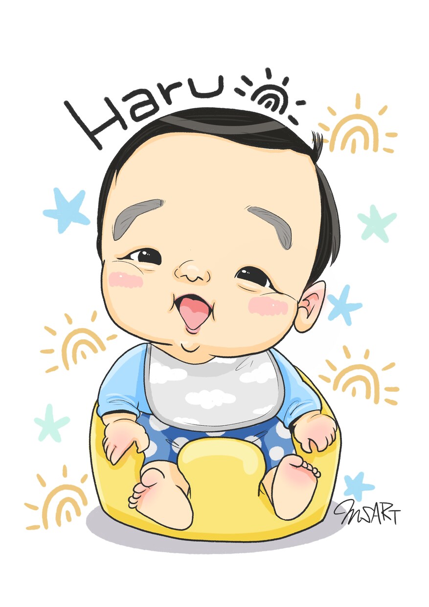 ご家族お子様の似顔絵をお描きします 世界に１つ可愛いキャラクタータッチの似顔絵 イメージ4