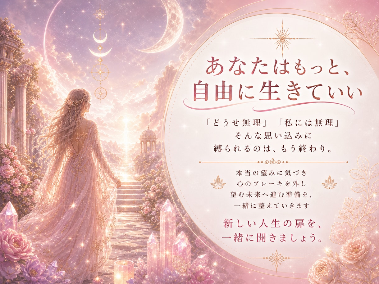心のブレーキや思い込みを外し引き寄せ力を高めます 恋愛・お金・仕事・人間関係の悩みが解決し理想通りの未来へ!! イメージ10