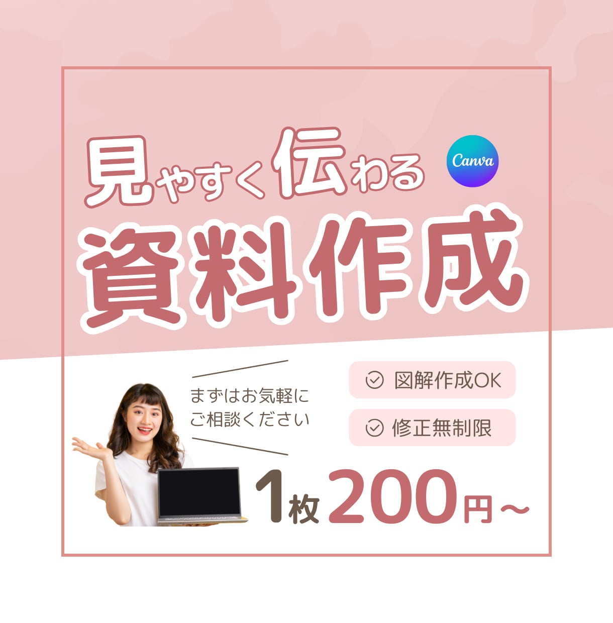 見やすく伝わる資料作成をいたします パッと見て気持ちが伝わる！そんな資料を心込めてお作りします。 イメージ1