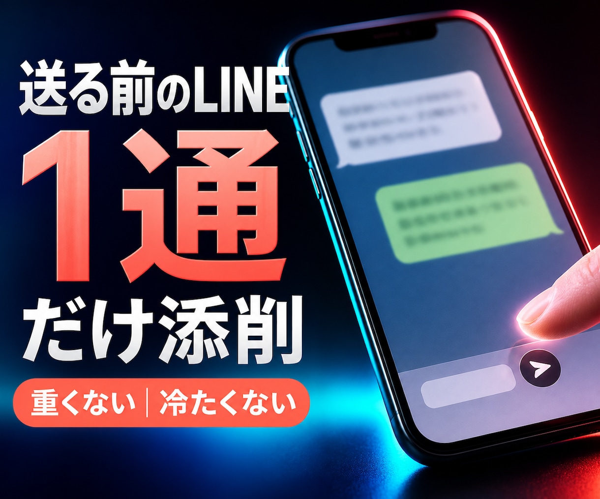 送る前のLINEを1通だけ添削します 重くない・冷たくない・あなたらしい文章へ イメージ1