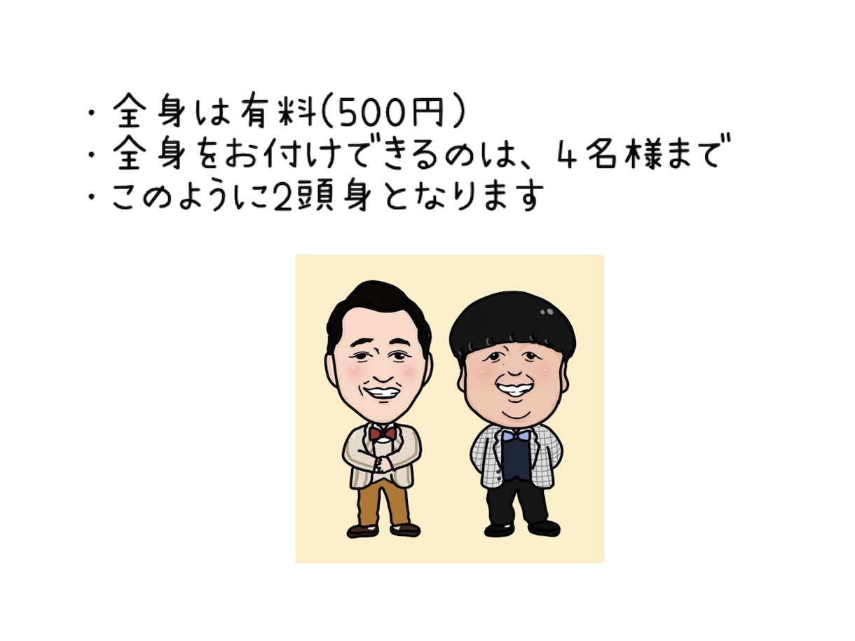 文字入れ無料の似顔絵イラスト☆大人数も！描きます 程よくかわいい&人間味溢れる似顔絵！プレゼントに最適 イメージ9
