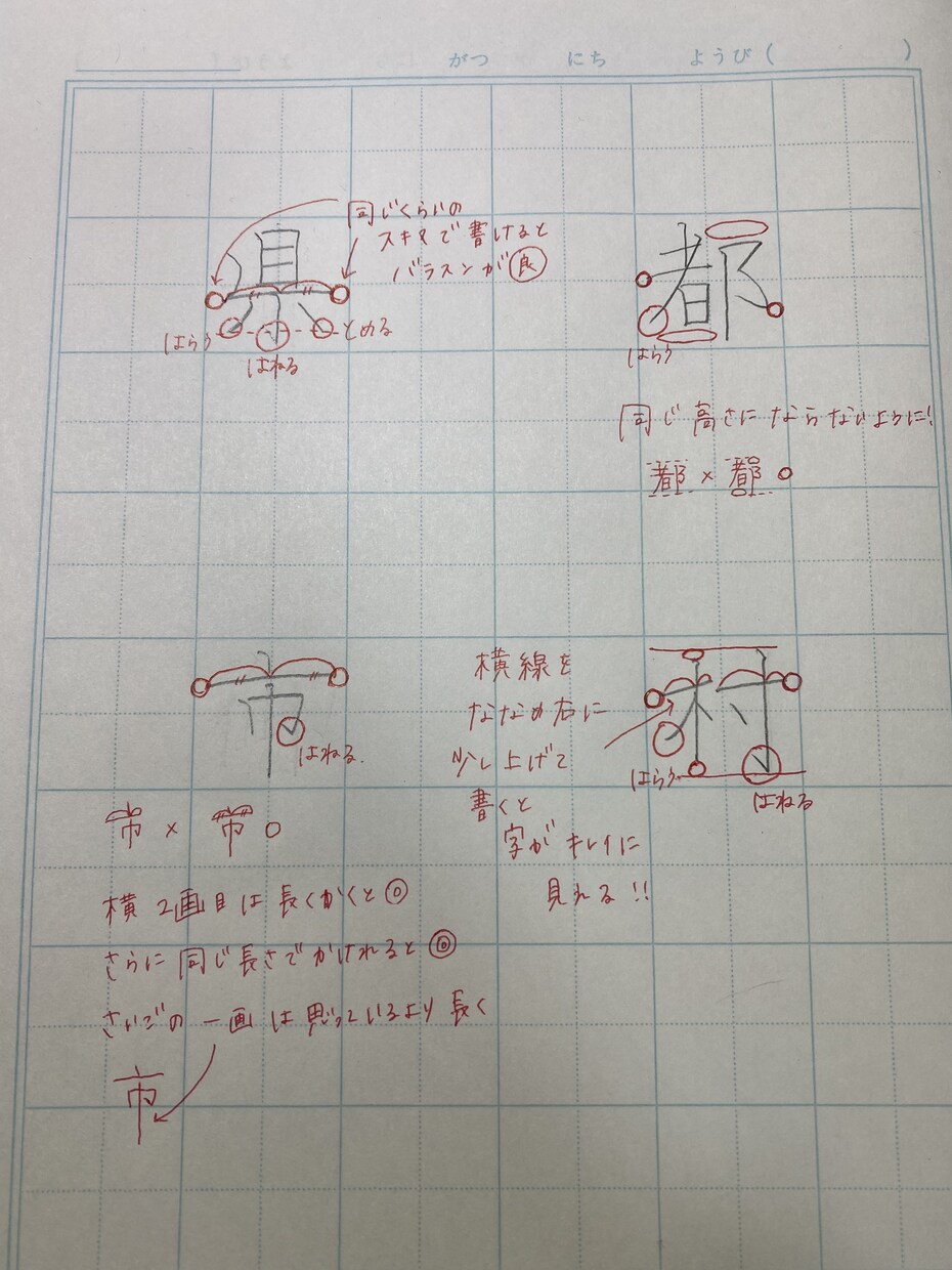 お手本（解説付き）書きますます 名前、住所を解説付きで書きます イメージ2
