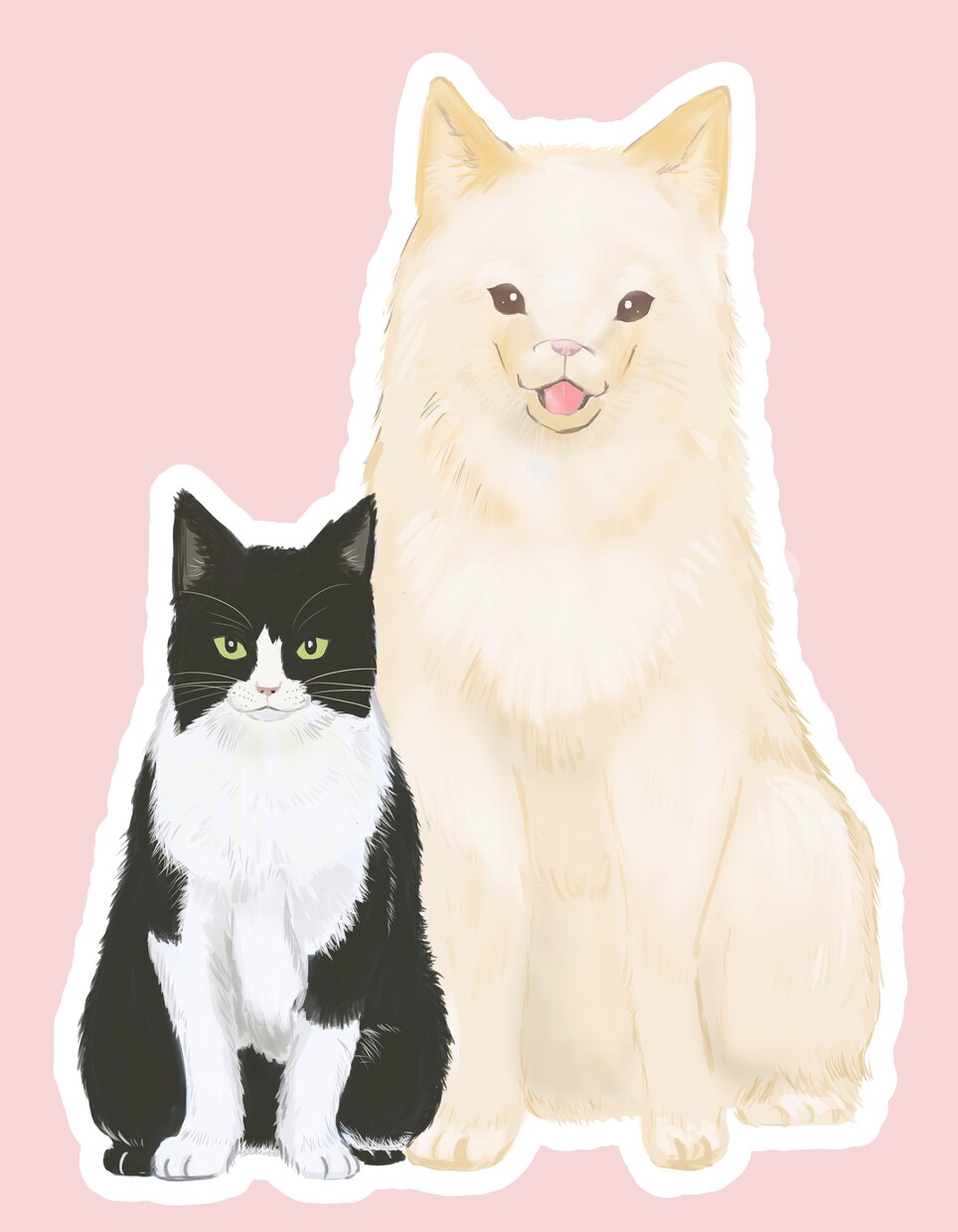 ペット・動物のイラスト描きます 資料写真や特徴に合わせてペットのイラストを可愛く描きます！ イメージ1