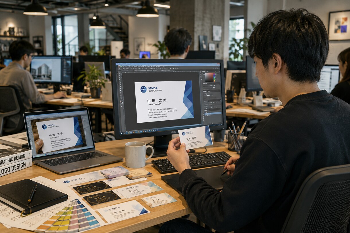 今使っている名刺そっくりに名刺作ります 名刺を元データなしでも画像から再現。片面・両面共にOK イメージ4