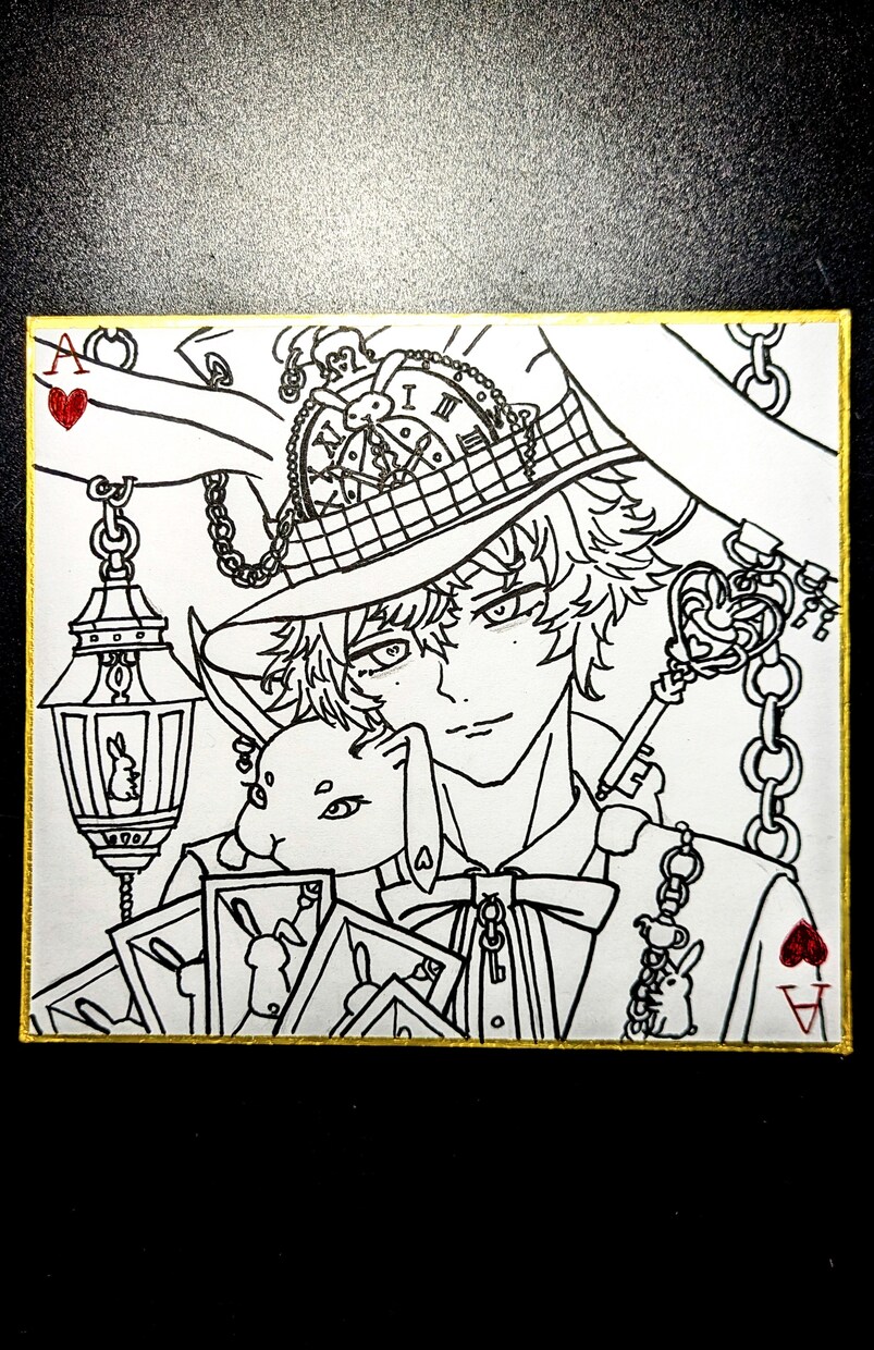 色紙イラスト描きます 周りと被らない！貴方専用の世界観を作ります イメージ2