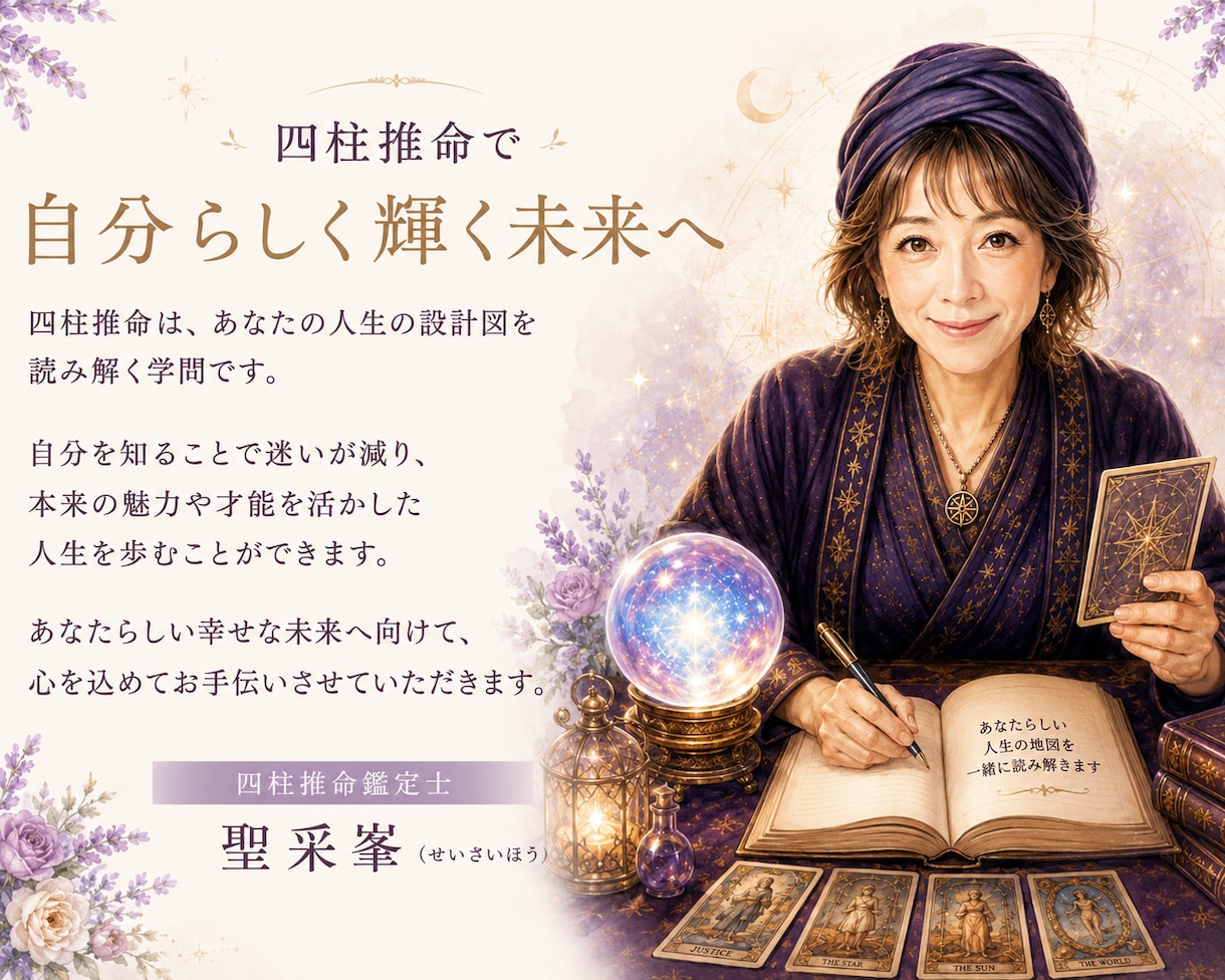 四柱推命で人生の取扱説明書を作ります 生年月日から本質と未来を丁寧に鑑定します イメージ5