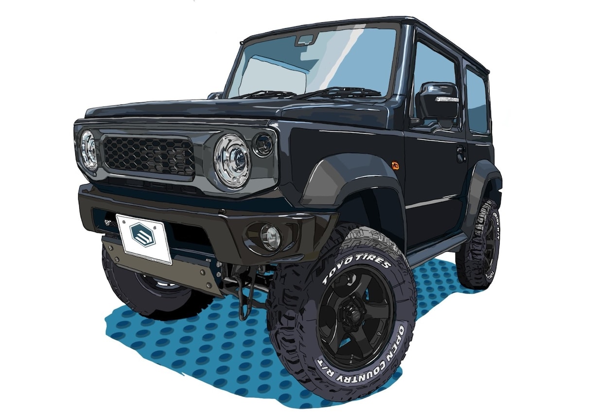 お車のイラストを作成いたします ちょいデフォルメ、ちょいリアル イメージ1