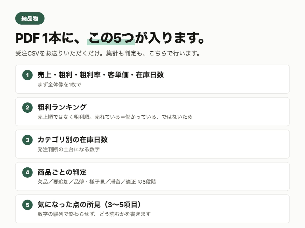 EC在庫を受注CSVで分析し問題点を出します 年商2億円アパレルECのMDが在庫日数を分析します イメージ2