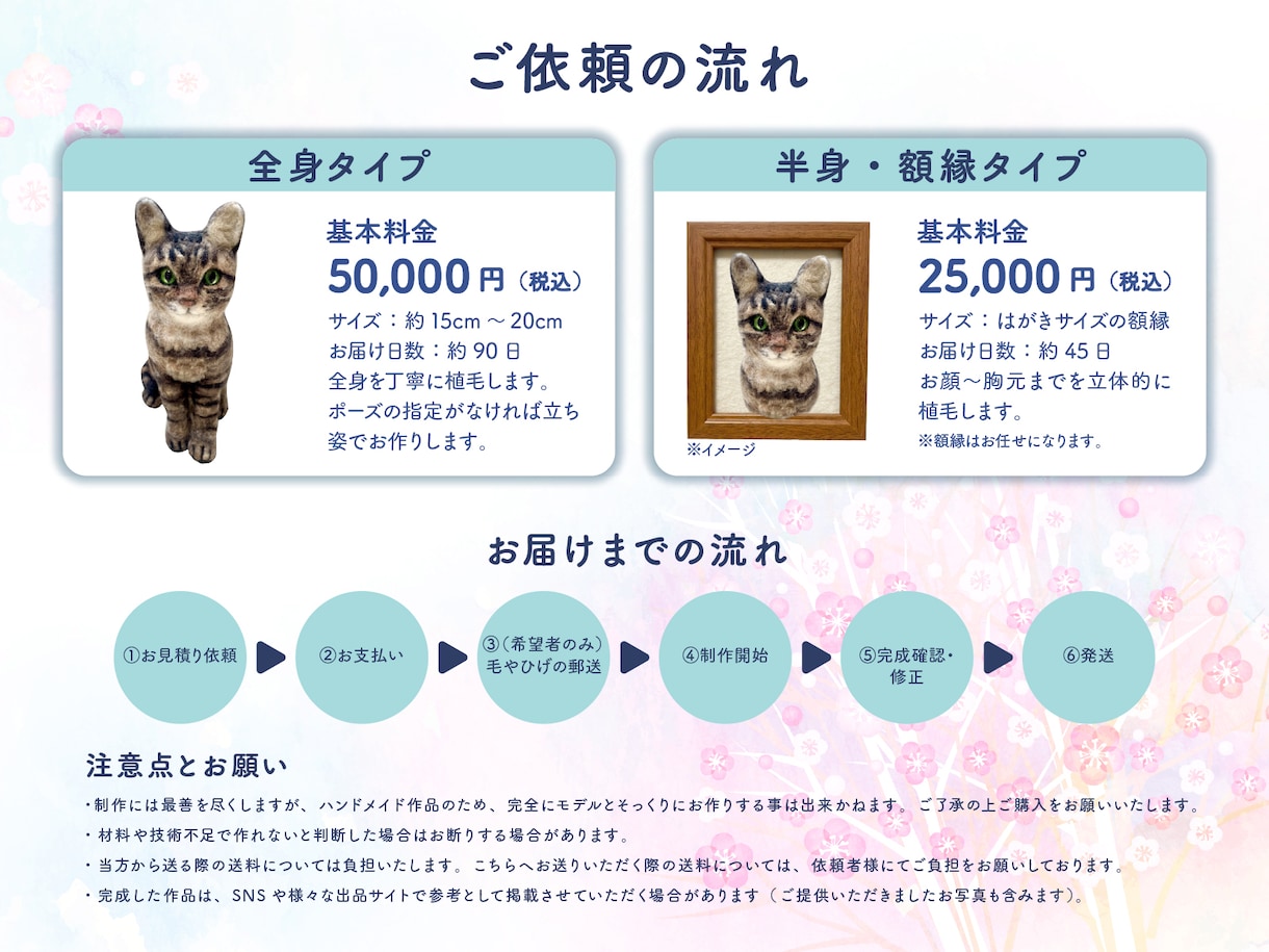 愛猫・愛犬のメモリアル羊毛フェルトを作ります 温もりを形に。いつでも一緒、本物の毛も使えるうちの子人形。 イメージ2