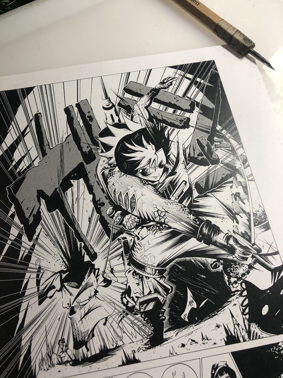 オリジナル漫画の見せ場1ページを全力作画代行します 漫画歴10年・元漫画家アシスタントが見せ場の一枚絵を全力作画 イメージ7