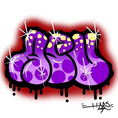 お名前をプニプニポップに描きます お好きなお名前をローマ字でプニプニなかんじにします イメージ5