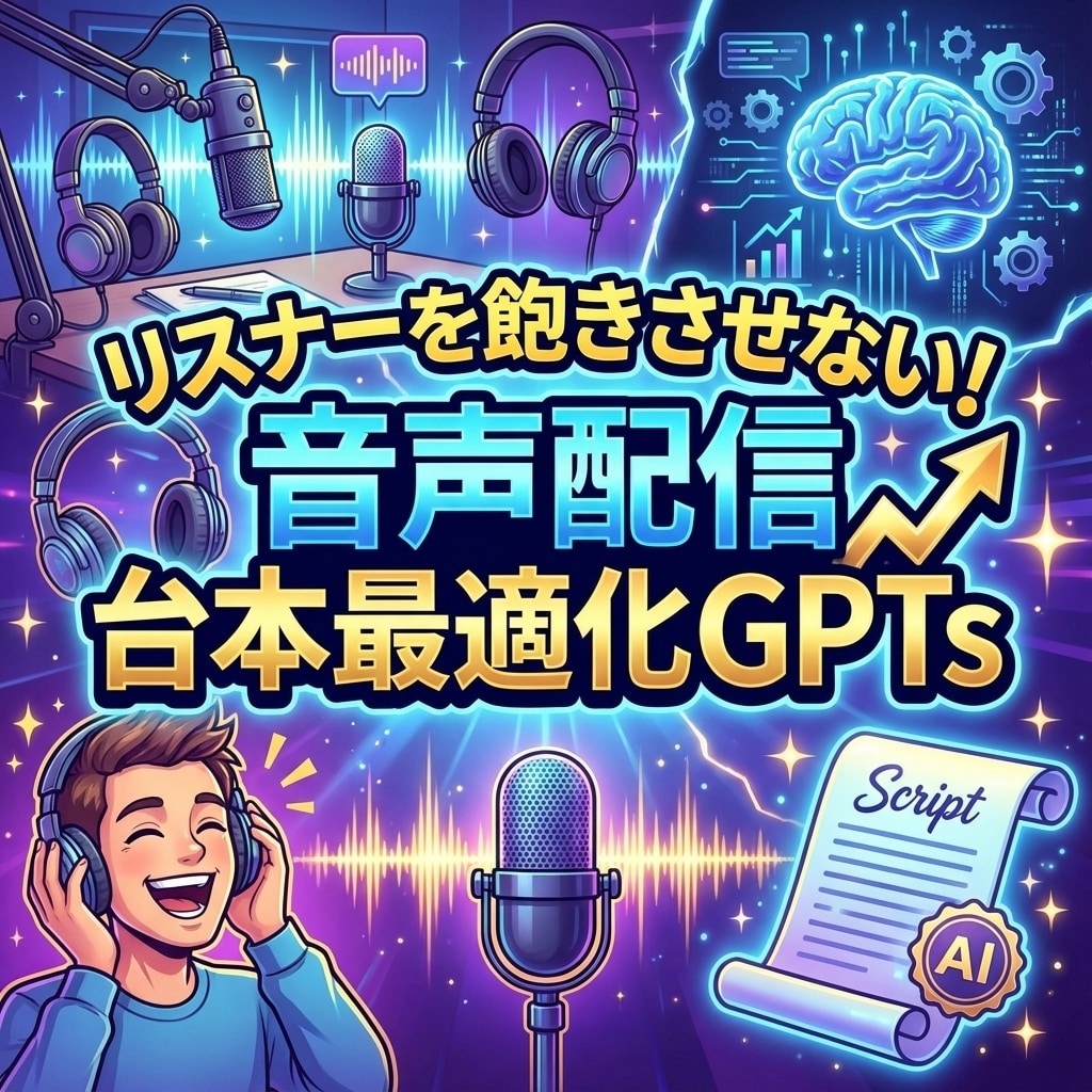 GPTsで音声配信の台本を聞きやすく最適化します リスナーを飽きさせない！最適な話し方をサポート イメージ1