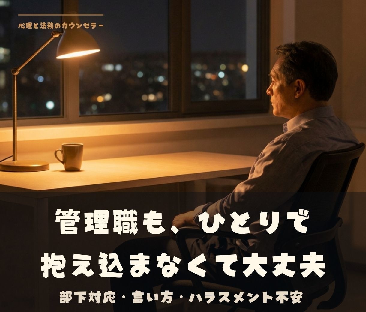 心理法務カウンセラーが管理職のお悩みを整理します 部下への対応・言い方・ハラスメントへの不安対処法をアドバイス イメージ1