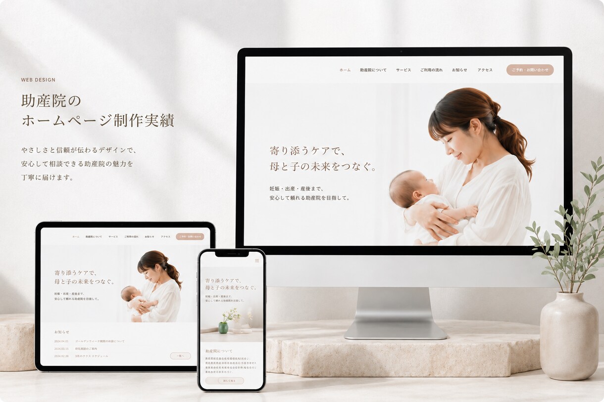 開業助産師さん専門のWEBサイト制作します 助産院出産を経験した夫婦だからこそ想いに寄り添って制作します イメージ1