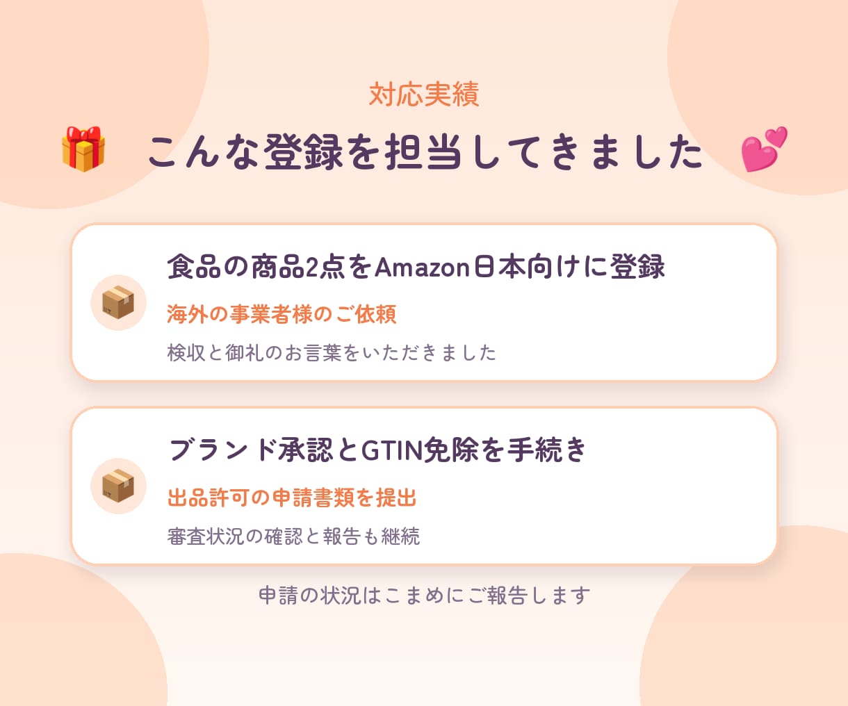 Amazonの商品登録と出品許可申請を代行します ブランド承認・GTIN免除・出品許可の申請まで対応 イメージ3