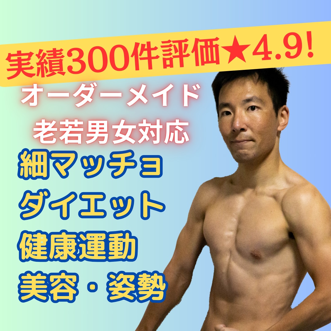 質問無制限！プロが筋トレメニュー作成します 実績300件！自宅・ジムでの筋トレメニュー作成とフォロー！ イメージ1